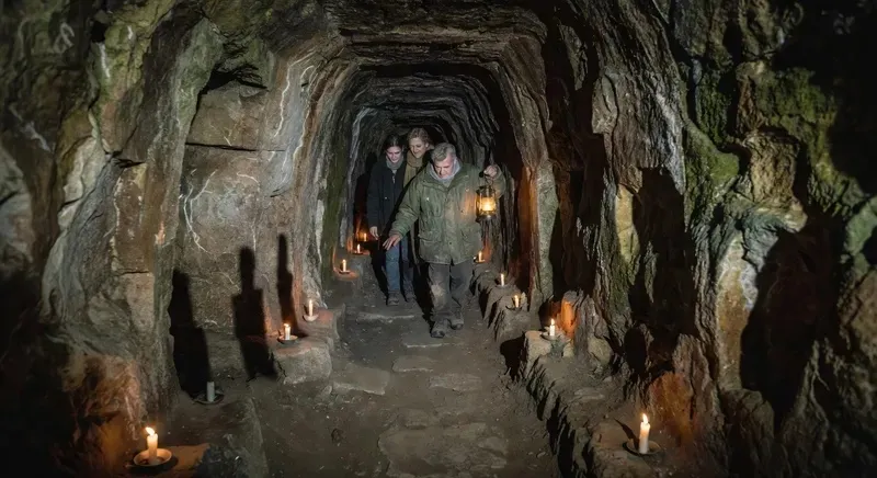 Underground Roman road and archaeological ruins visible beneath the Saint Eulalia church in Cagliari during a certified sardinia walking tour of the city's ancient underground history